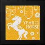 Pièce de monnaie en Argent 1000 Togrog g 31.1 (1 oz) Millésime 2026 Shaped Lunar Year WILD HORSE