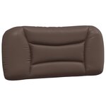vidaXL Coussin de tête de lit Hvar marron 90 cm similicuir