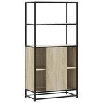 vidaXL Buffet haut chêne sonoma 68x35x139 cm bois d'ingénierie métal