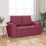 vidaXL Canapé-Lit 60cm Bordeaux tissu
