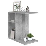 vidaXL Table d'appoint Gris béton 50x30x50 cm Bois d’ingénierie