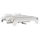 vidaXL Cadre de lit Blanc 200 x 200 cm Pin massif