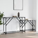vidaXL Tables console gigognes 2 Pièces sonoma gris bois d'ingénierie