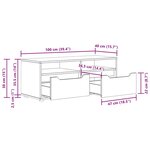 vidaXL Meuble TV VISNES blanc 100x40x38 cm bois d'ingénierie