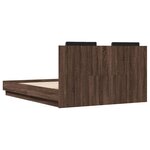 vidaXL Cadre de lit avec LED sans matelas chêne marron 120x190 cm
