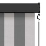 vidaXL Store enrouleur Anthracite et blanc 120 x 250 cm