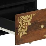 vidaXL Meuble TV avec étagère Marron Bois de manguier massif