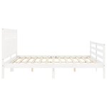 vidaXL Cadre de lit sans matelas blanc 200x200 cm bois massif