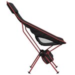 vidaXL Chaise de camping pliables lot de 2 noir tissu oxford aluminium