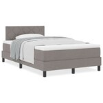 vidaXL Lit Box Spring avec Matelas Taupe 120x190 cm Tissu