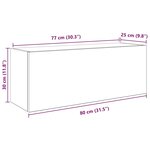 vidaXL Armoire murale de bain blanc 80x25x30 cm bois d'ingénierie