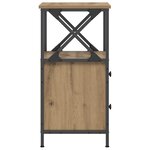 vidaXL Tables de chevet 2 Pièces chêne artisanal bois d'ingénierie