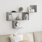vidaXL Étagère murale gris béton 100x15x70 cm bois d'ingénierie