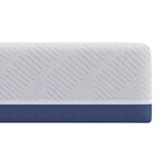 vidaXL Matelas Blanc  bleu 90 x 190 cm Mousse