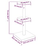 vidaXL Arbre à chat avec griffoirs en sisal crème 73 cm