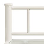 vidaXL Table de chevet Blanc/transparent 45x34 5x60 5cm Métal et verre