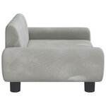 vidaXL Canapé pour enfants gris clair 70x45x33 cm velours
