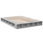 vidaXL Cadre de lit sans matelas gris béton 150x200 cm