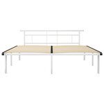 vidaXL Cadre de lit sans matelas blanc métal 200x200 cm