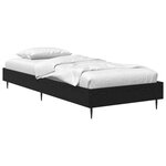 vidaXL Cadre de lit Chêne noir 80 x 200 cm Bois d'ingénierie