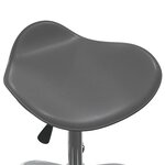 vidaXL Chaise de bureau Gris Similicuir