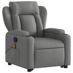 vidaXL Fauteuil de massage inclinable Gris foncé Tissu