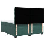 vidaXL Sommier à lattes de lit et matelas Vert foncé 180x200cm Velours