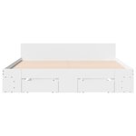 vidaXL Cadre de lit avec tiroirs sans matelas blanc 140x200 cm