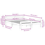vidaXL Cadre de lit sans matelas blanc 140x190 cm bois de pin massif