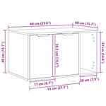 vidaXL Meuble de bac à litière pour chat sonoma gris bois d'ingénierie