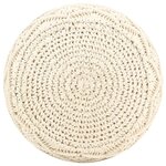 vidaXL Pouf fait à la main en macramé 45x30 cm Coton