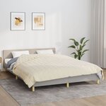 vidaXL Couverture lestée Crème clair 220x230 cm 15 kg Tissu