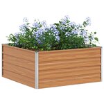 vidaXL Jardinière surélevée Marron Clair 100 x 100 x 45 cm