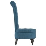 vidaXL Chaise à dossier haut bleu velours conception de bouton