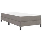 vidaXL Lit à ressorts avec matelas Taupe 90 x 200 cm tissu