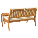 vidaXL Ensemble bistrot avec coussin 2 Pièces Marron Bois d'acacia massif