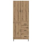 vidaXL Haut Armoire avec tiroir Chêne artisanal 69 5 x 34 x 180 cm