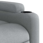 vidaXL Fauteuil de massage inclinable Gris clair Tissu