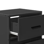 vidaXL Table de chevet murale noir 40x31x39 5 cm