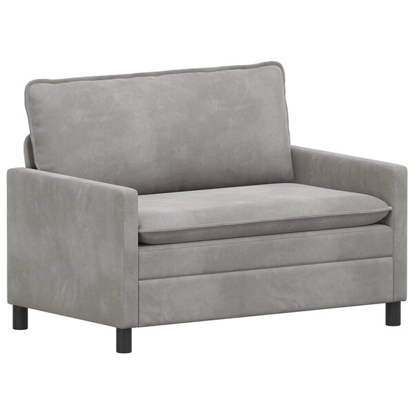 vidaXL Canapé Gris clair 126 x 81 x 87 5 cm Velours