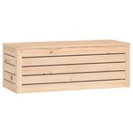 vidaXL Boîte de rangement 89x36 5x33 cm Bois massif de pin