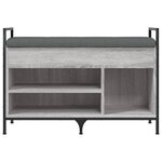 vidaXL Banc à chaussures sonoma gris 85 5x32x57 5 cm bois d'ingénierie