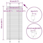 vidaXL Store plissé blanc 55x150 cm largeur du tissu 54 4 cm polyester