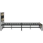 vidaXL Cadre de lit en métal sans matelas chêne sonoma 180x200 cm