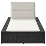 vidaXL Transat avec coussin flottant noir résine tressée