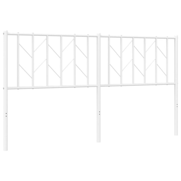 vidaXL Tête de lit de remplacement métal blanc 160 cm