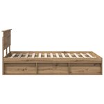 vidaXL Cadre de lit Chêne artisan 120 x 190 cm Bois d'ingénierie