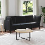 vidaXL Ensemble de meubles pour le salon 3 Pièces Noir Velours