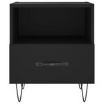 vidaXL Tables de chevet 2 Pièces noir 40x35x47 5 cm bois d’ingénierie