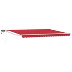 vidaXL Store rétractable manuel avec LEDs Rouge et Blanc 4 × 3 m